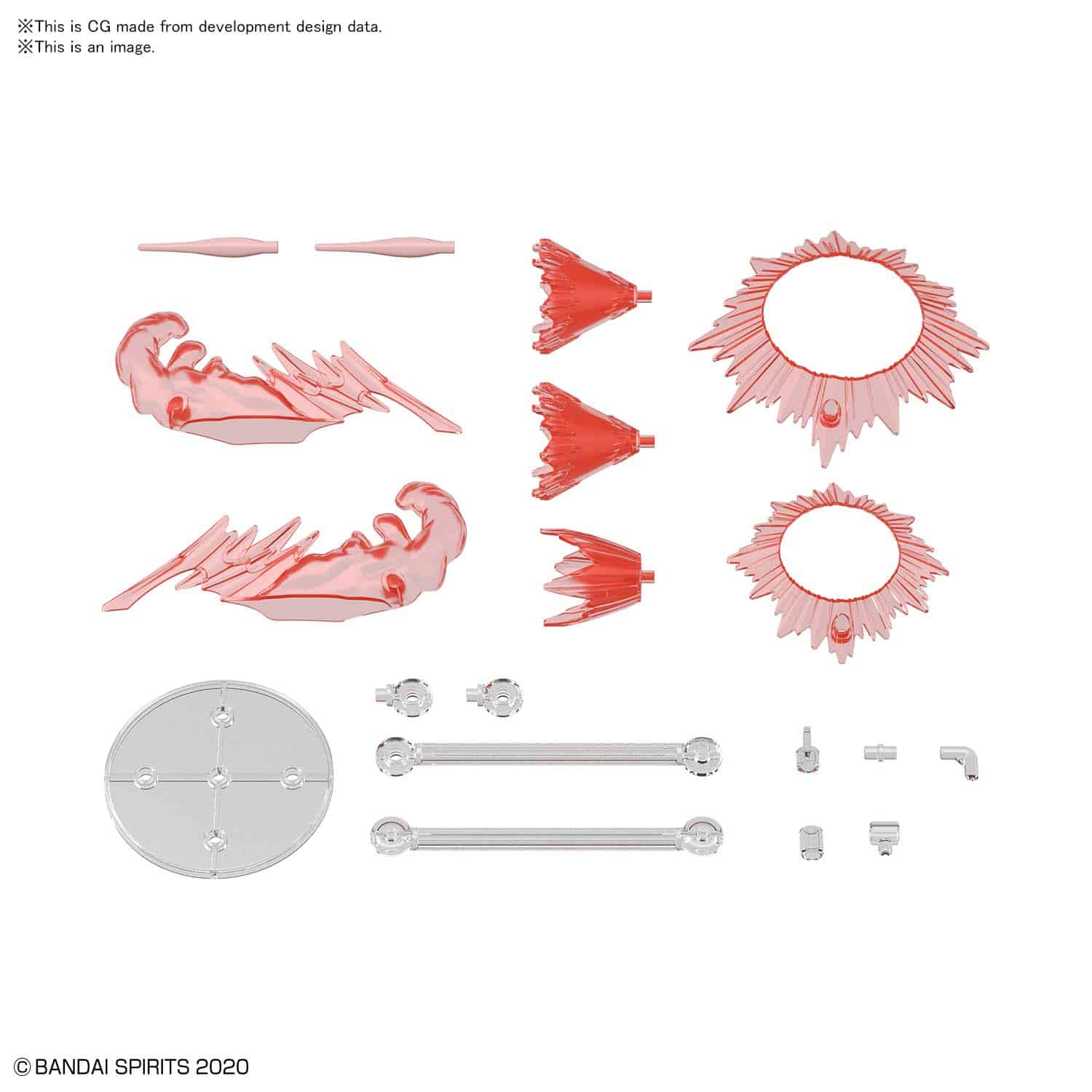 Bandai 30 Minutes Missions Customize Effect #8 Action Image Ver. (Red) Accessory Effect Kit - Perfect for Gundam Model Kits & DIY Customization - Enhance Your Mecha Action Scenes & Photography