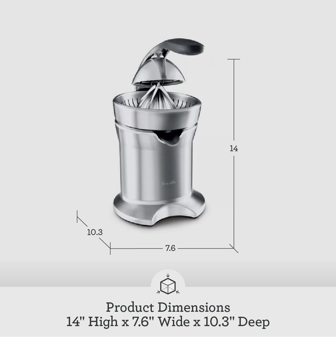 Breville 800CPXL Professional Citrus Juicer - Stainless Steel Electric Orange & Lemon Press - Perfect for Fresh Juice Bars, Breakfast Restaurants & Healthy Home Kitchens