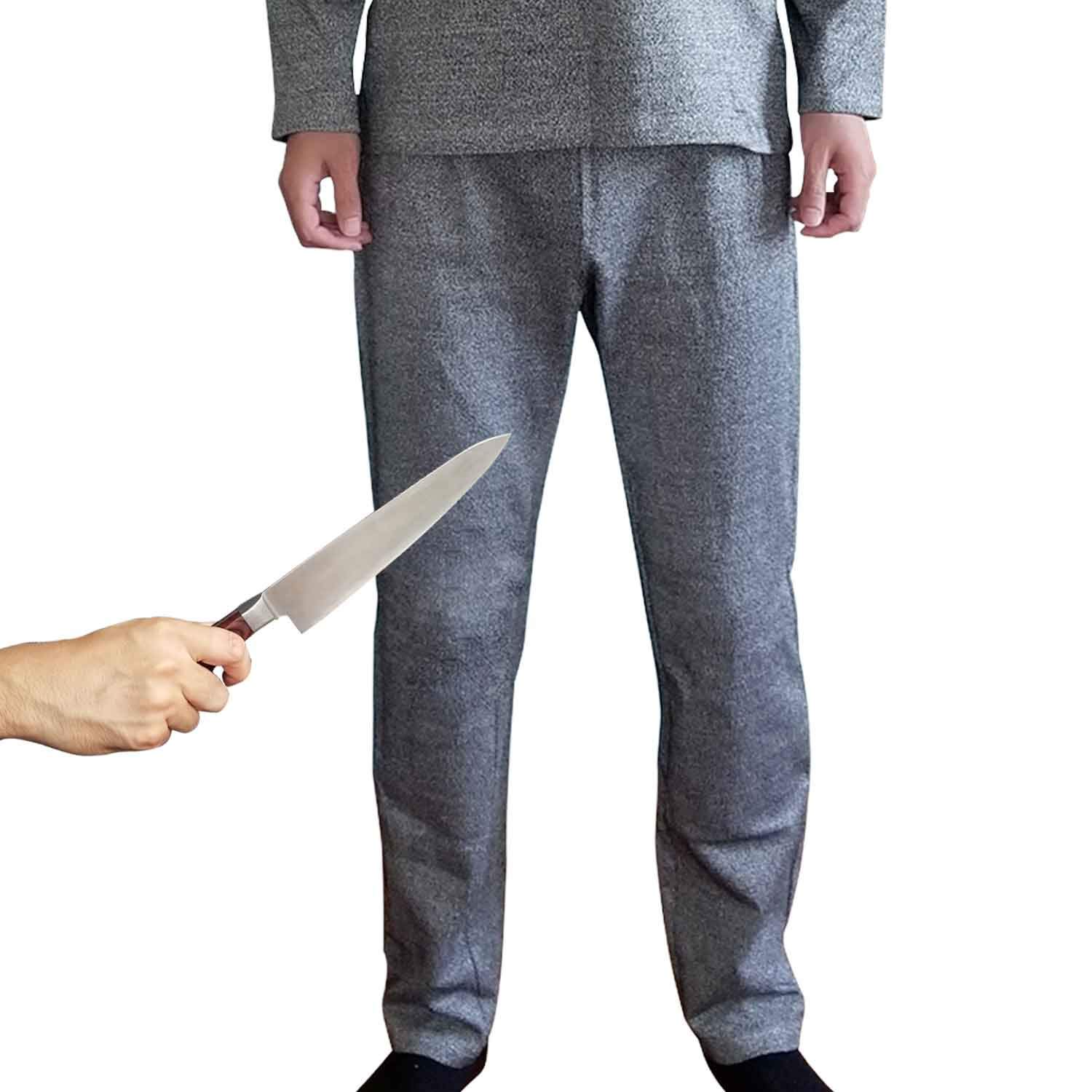 Cut Resistant Long Sleeve Shirt - Level A3 Protection, Grade 5 Abrasion Resistant Safety Wear for Work & Outdoor Activities | Anti-Scratch, Anti-Stab, Anti-Fouling & Shatterproof Gray Workwear for Construction, Gardening & Industrial Use