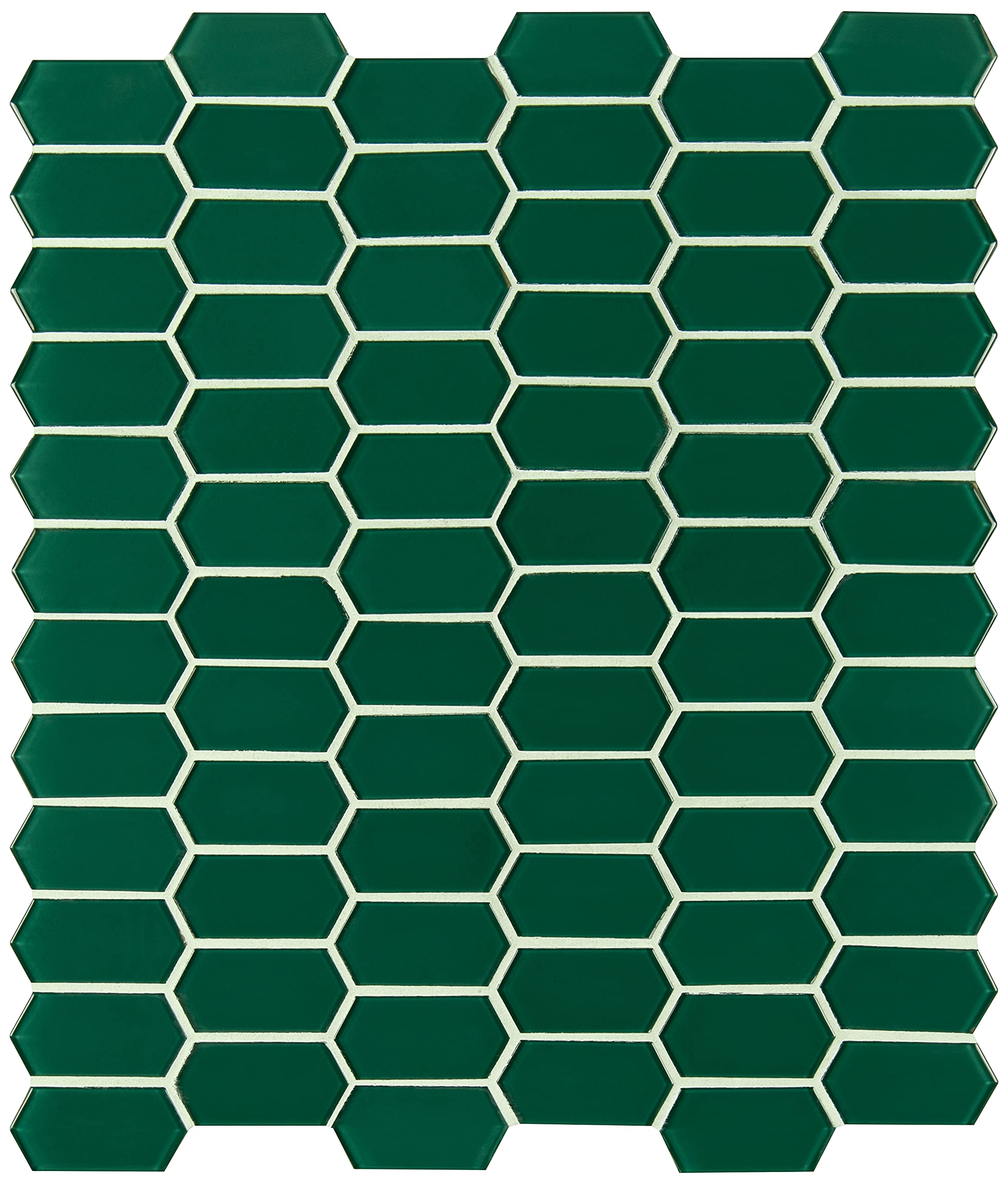 MSI Laurel 12x10 Inch Glass Picket Tile - Premium Kitchen Backsplash, Bathroom & Shower Wall Mosaic Tiles with Mesh Mounting | Perfect for Modern Home Renovation, DIY Projects & Commercial Spaces