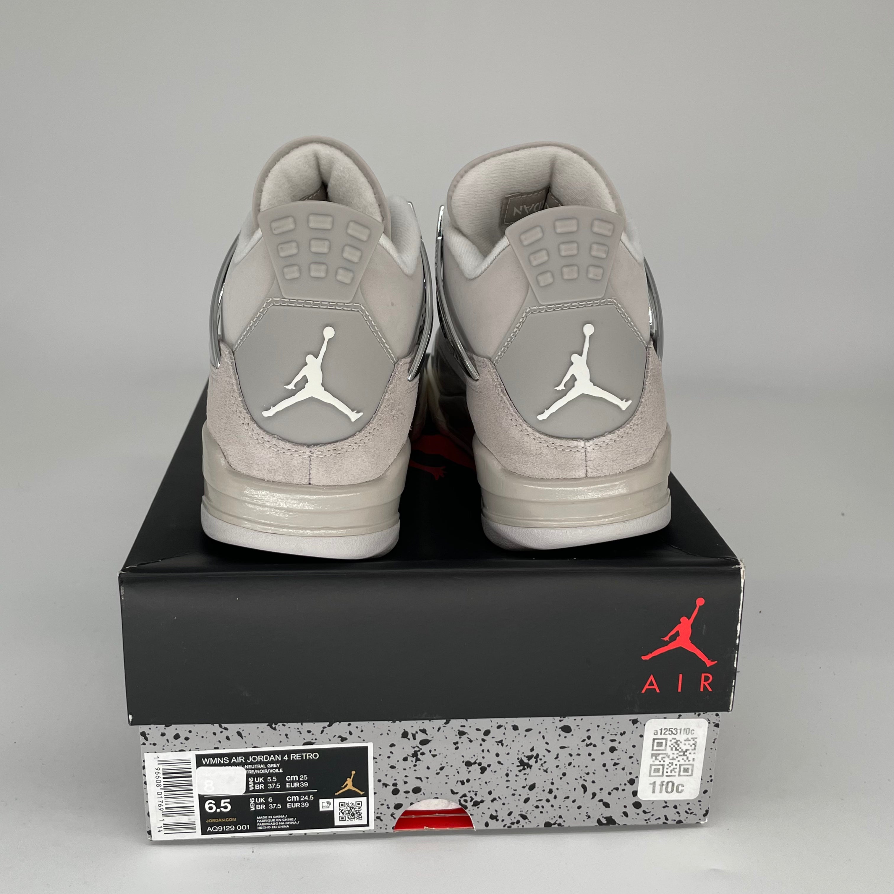 AIR JORDAN 4 FROZEN MOMENTS Women's Basketball Shoes Size 6.5/8W - AQ9129 001 Black & White Retro Sneakers for Running, Gym & Streetwear Fashion