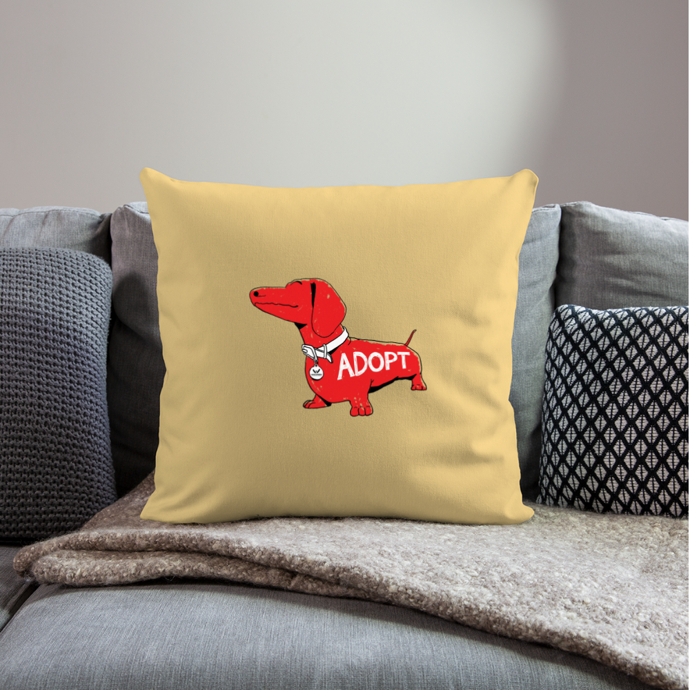 Big Red Dog Throw Pillow Cover 18x18 Inches - Soft Decorative Cushion Case for Living Room, Bedroom, and Sofa