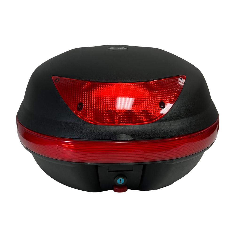 MMG 29L Motorcycle Scooter Top Box Tail Trunk - Waterproof Luggage Storage Box Fits 1 Helmet - Universal Mount for Scooters & Motorcycles - Perfect for Commuting, Travel & Daily Storage