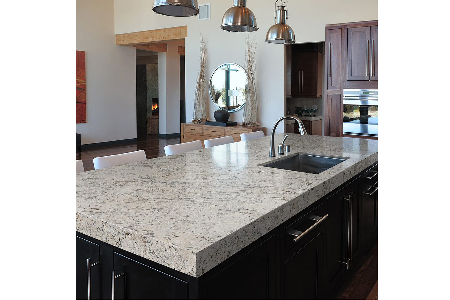 Premium Corsica Gold Snowfall Granite Slabs - Natural Stone Countertops for Kitchen & Bathroom Renovation | Perfect for Backsplashes, Islands, and Vanity Tops