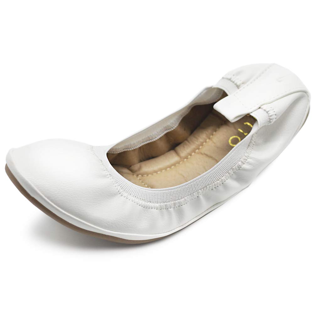 Ollio Women's Comfort Ballet Flats with Shoe Collar Pull Tab - Slip-On Loafers for Work, Office & Casual Wear