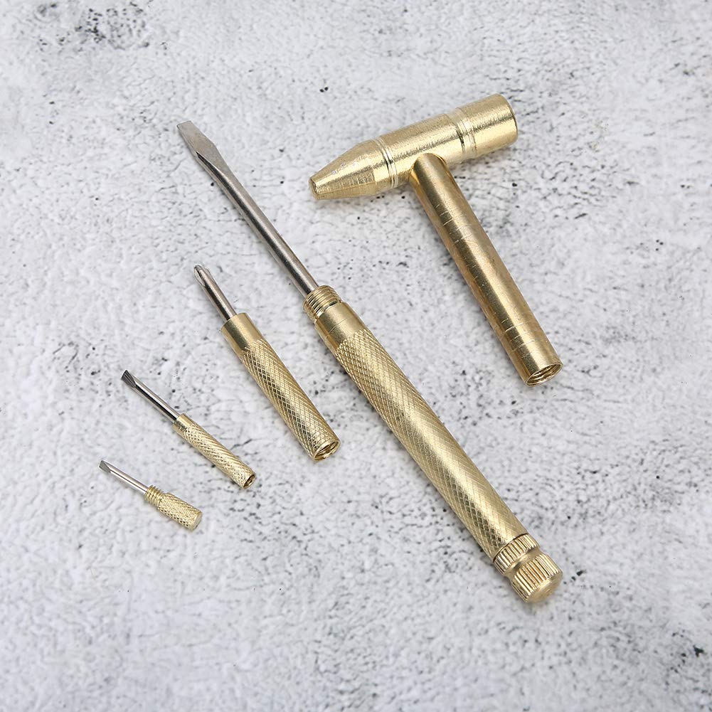 Dual-Use Soft & Hard Copper Jewelry Hammer - Comfortable Grip, Anti-Deformation for Watchmaking, Watch Chain Adjustment & Jewelry Repair | Perfect for Watchmakers, Jewelers & DIY Enthusiasts