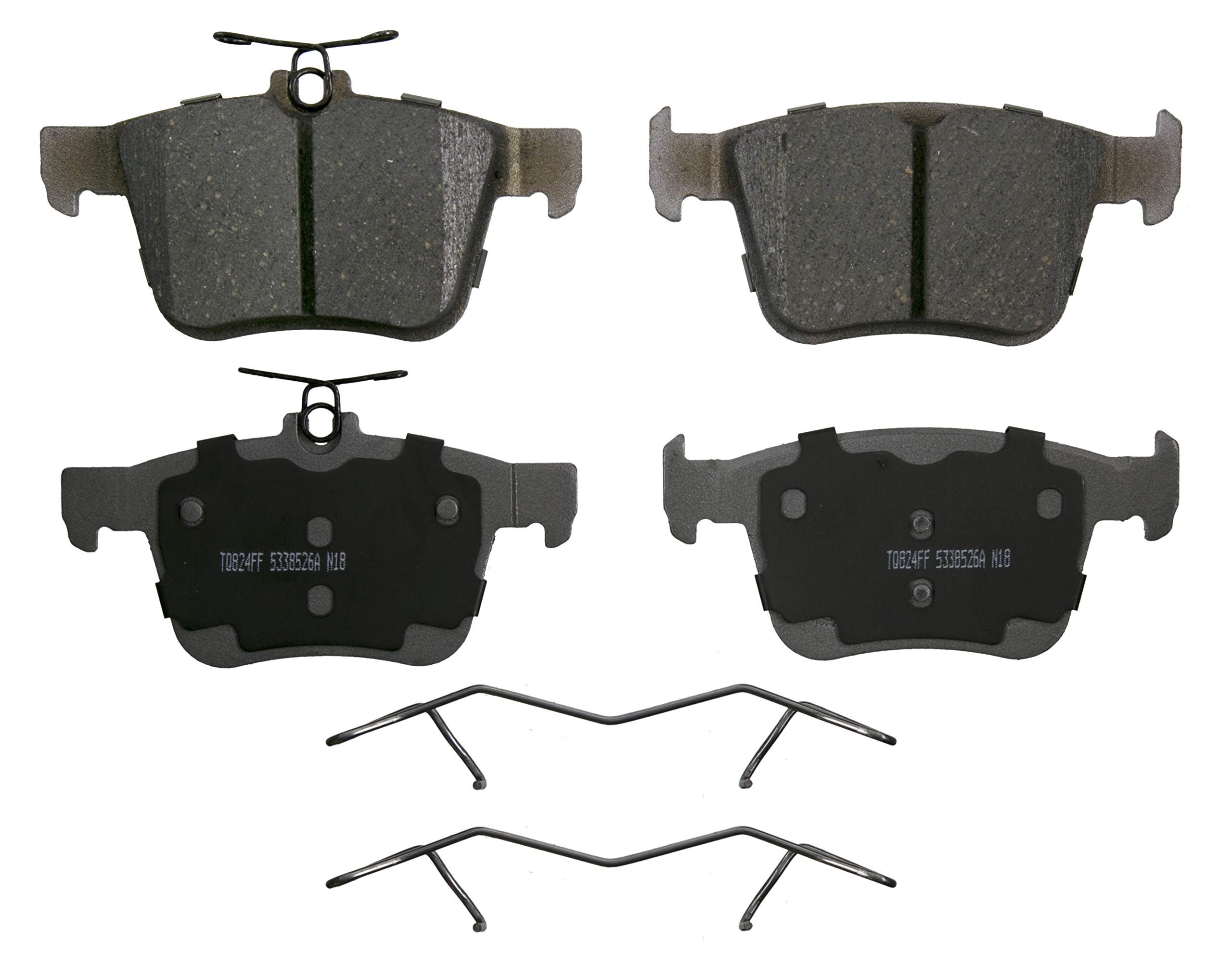 Wagner ThermoQuiet QC1761 Ceramic Disc Brake Pads Set - Premium Braking Performance for Cars, Trucks & SUVs - Ideal for Daily Commuting, Highway Driving & Stop-and-Go Traffic