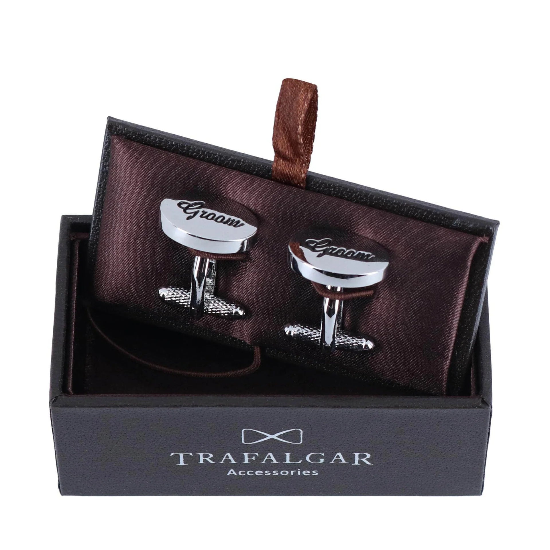 Elegant Groom Cufflinks for Men - Wedding, Prom & Formal Events - Stainless Steel Dress Shirt Accessories - Perfect Gift for Groomsmen, Best Man & Bridal Party