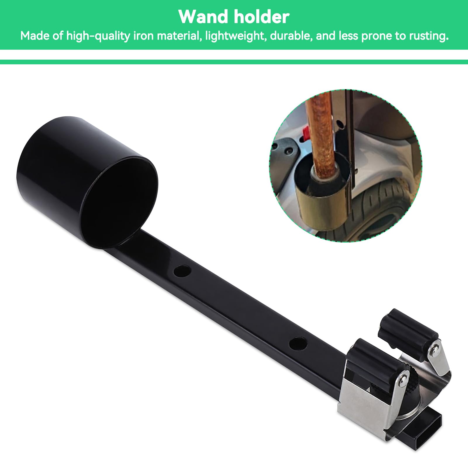 Mobility Scooter Cane Holder - Adjustable Walking Cane Stand for Wheelchair & Walker - Durable Disability Accessories for Elderly & Handicapped (Perfect for Daily Use, Travel & Outdoor Activities)