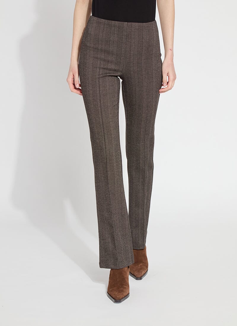 Elysse Women's Stretch Pants with Pockets - Cambridge Chevron Print for Work, Travel & Casual Wear
