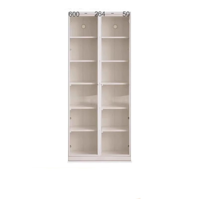 Solid Poplar Wood Bookcase - Wall to Ceiling Bookshelf with Adjustable Shelves for Home Office, Living Room & Library Storage