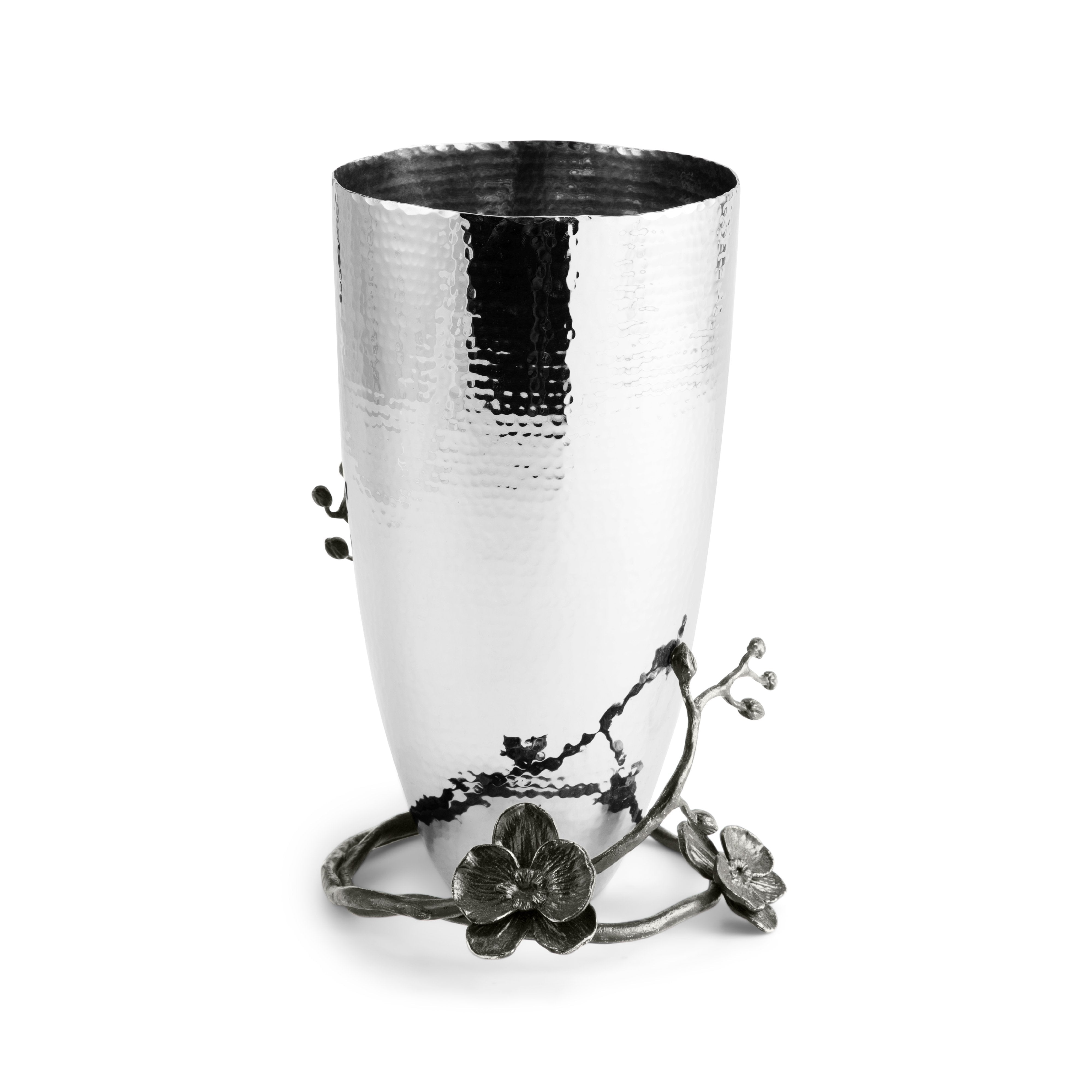 Elegant Black Orchid Vase - Modern Home Decor for Living Room, Office & Wedding Centerpieces