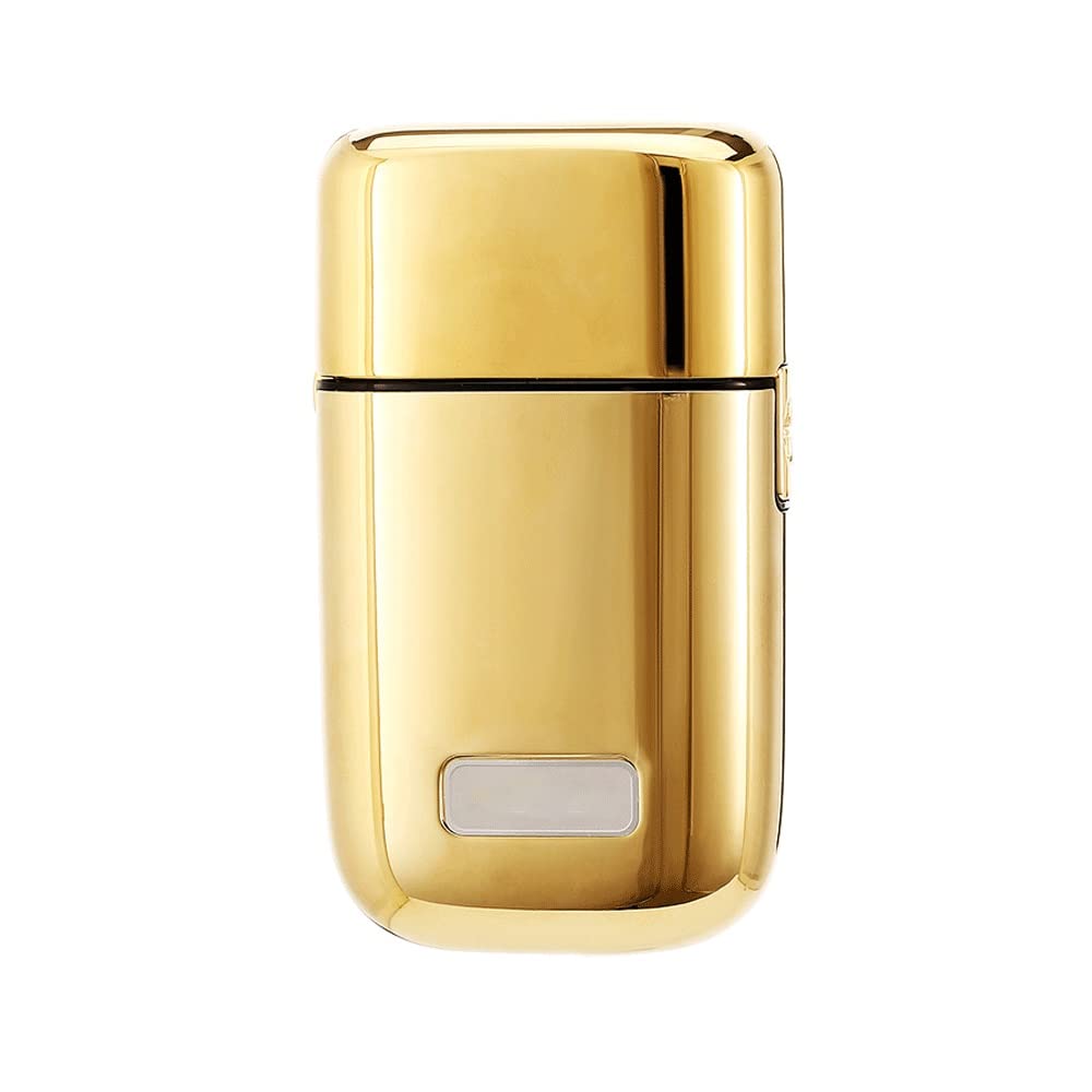 Premium Men's Electric Foil Shaver - Rechargeable Wet/Dry Shaver with Multifunctional Removable Cutter Head - Ultra Comfortable Gold Shaver for Smooth Shaving at Home or Travel