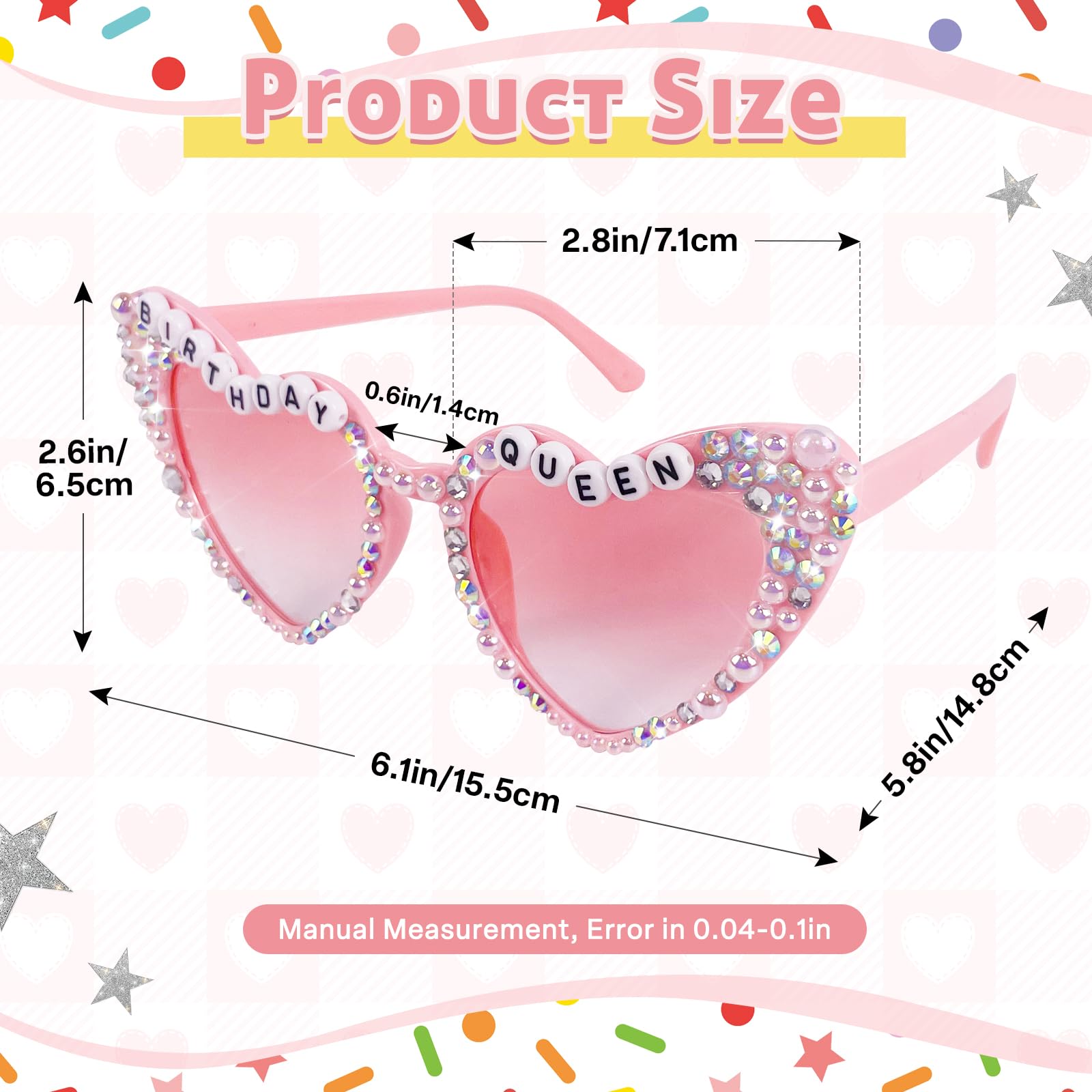 Birthday Queen Sunglasses with Crown - Women's & Girls' Birthday Glasses Headband Tiara Set - Fun Party Accessories & Decorations for Bachelorette, Bridal Showers & Birthday Celebrations