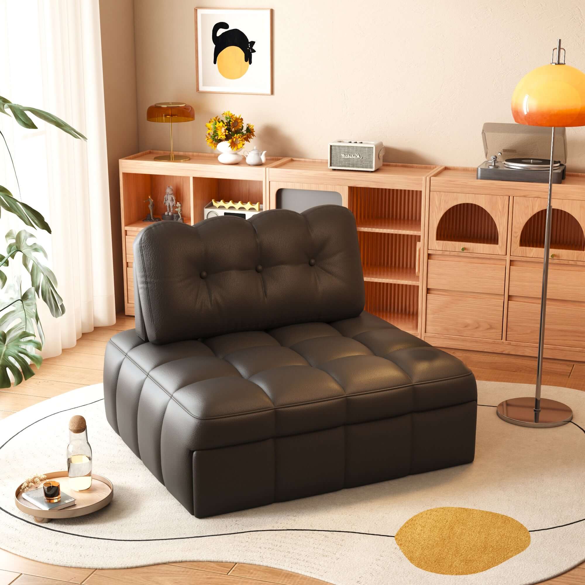 Modern Convertible Sofa Bed - Space Saving Sleeper Couch for Small Apartments & Guest Rooms | Perfect for Studio Living, Overnight Guests & Multi-Functional Spaces