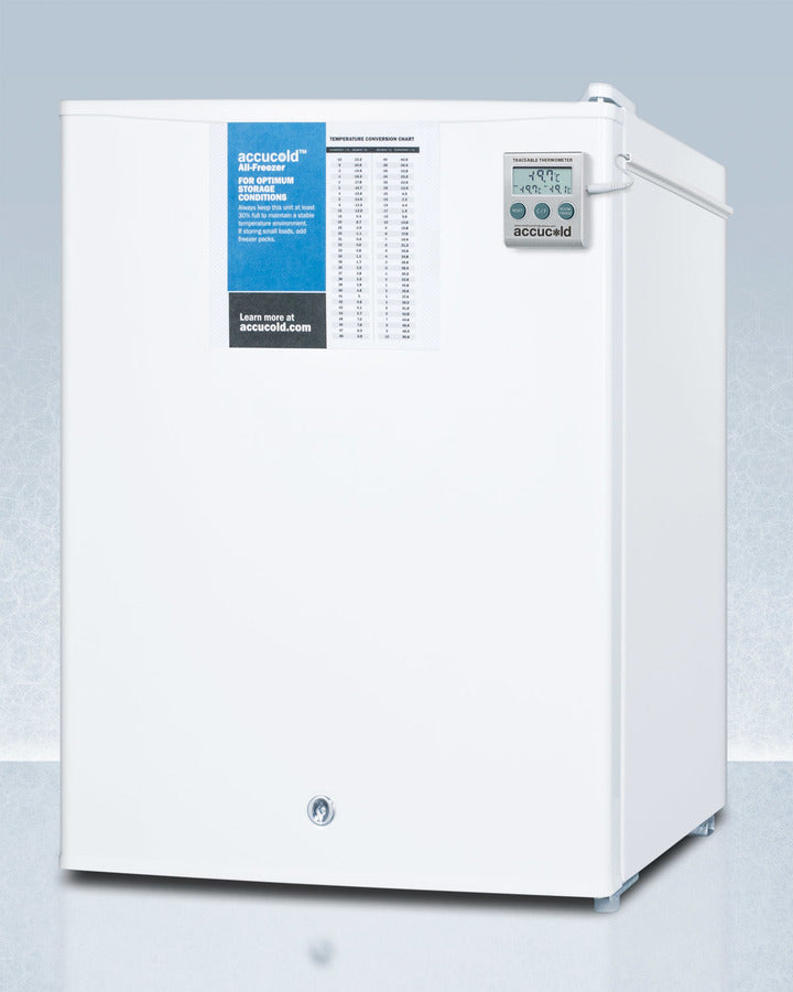 Accucold FS30L7PLUS2 Compact All Freezer - 3.0 Cubic Feet Upright Freezer for Home, Garage, or Office - Energy Efficient Deep Freeze Storage for Frozen Foods, Ice Cream & Meal Prep