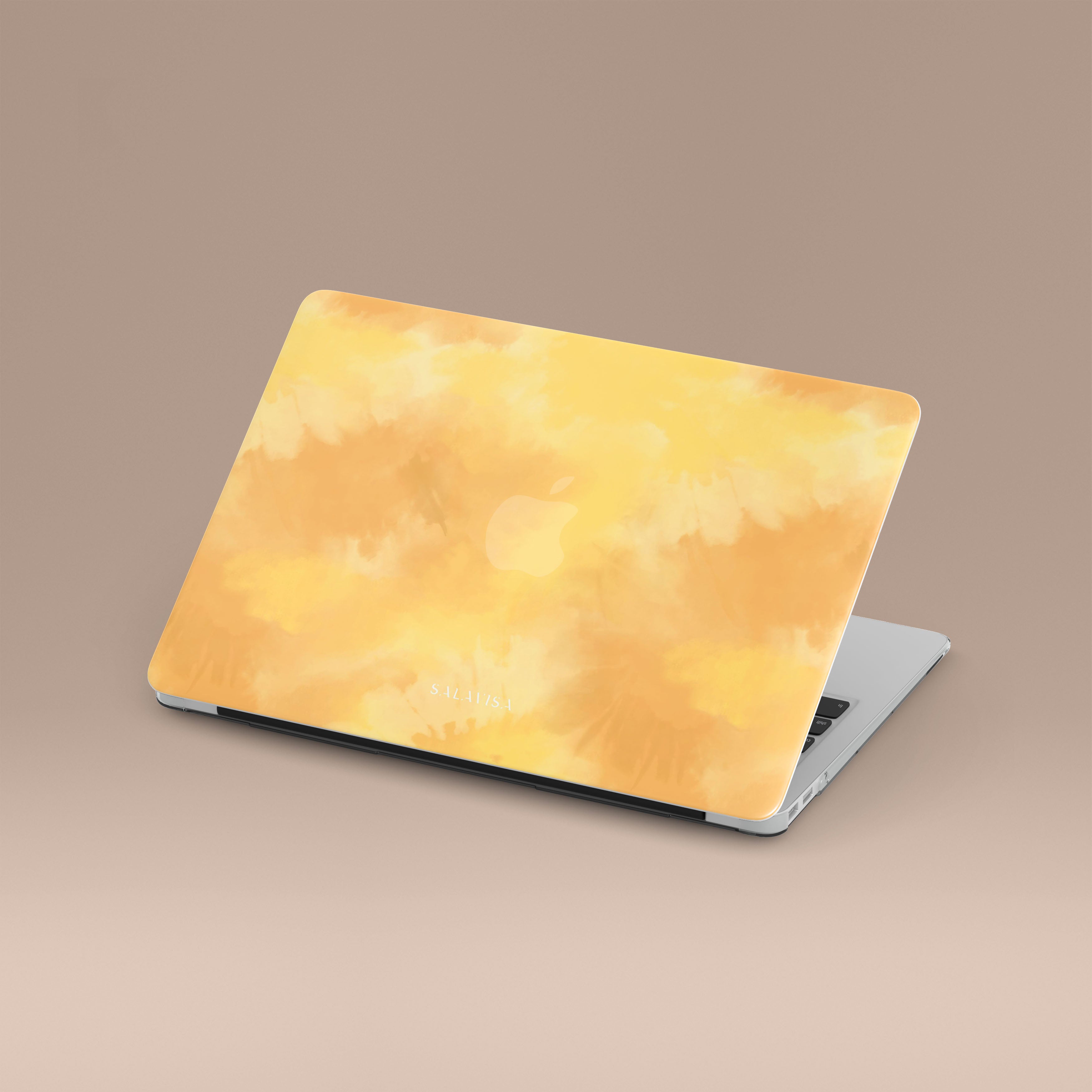 Vibrant Yellow Tie-Dye MacBook Case - Stylish Protective Cover for MacBook Air & Pro - Perfect for School, Work & Travel