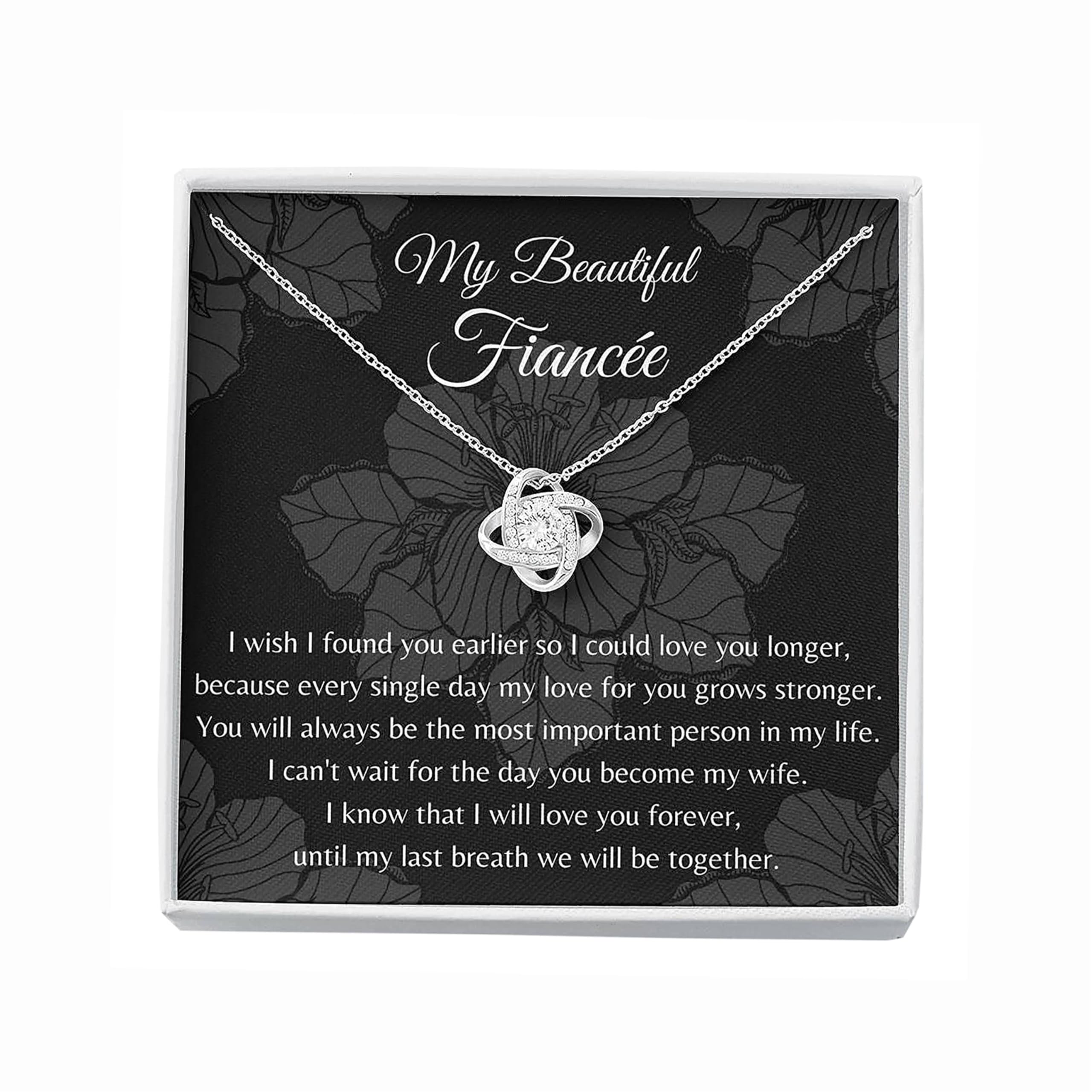 Handmade Necklace for Her - Romantic Fiance Gift with Message Card & Jewelry Box | Perfect Birthday, Anniversary & Future Wife Present | Elegant Jewelry for Special Occasions & Date Nights