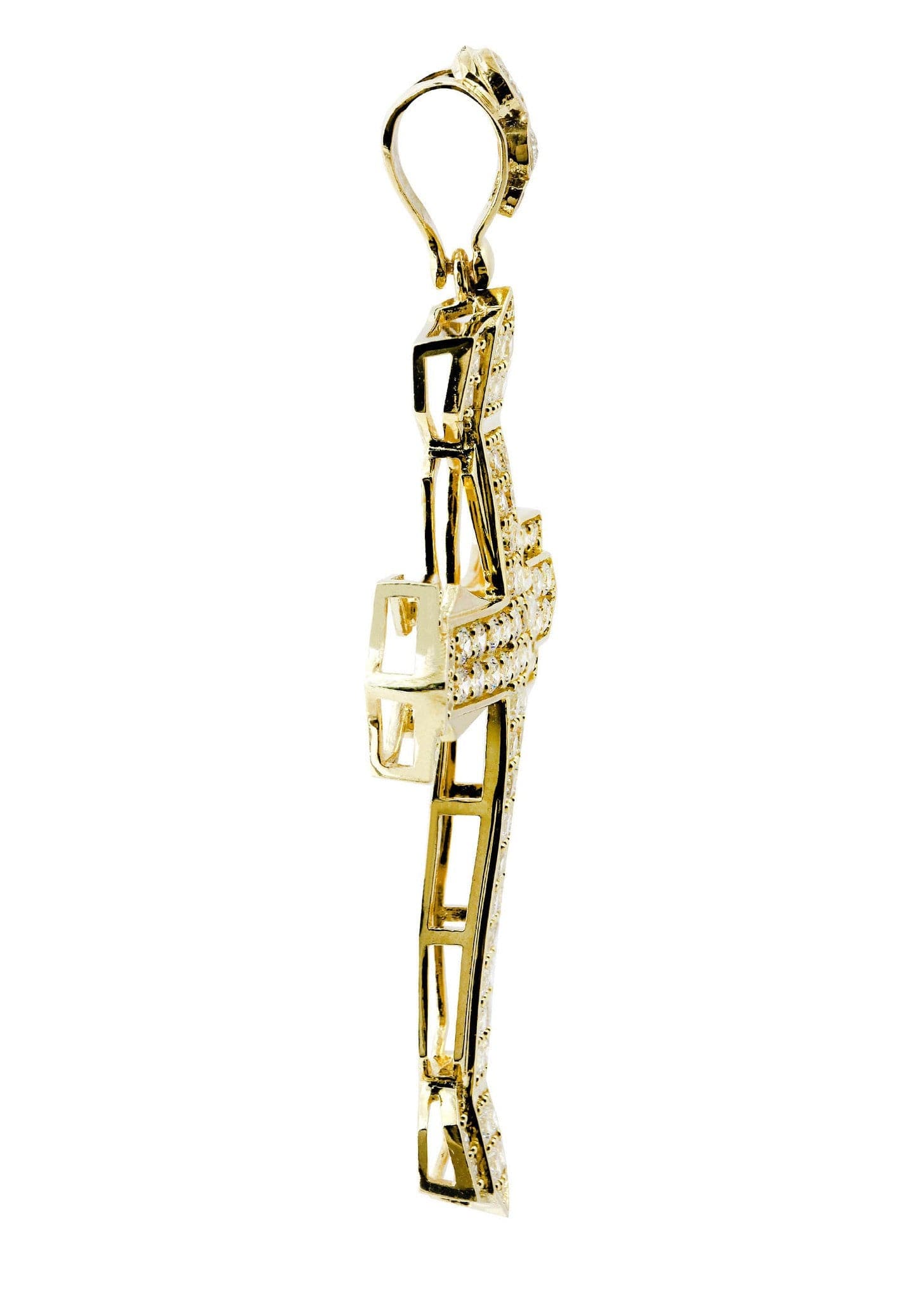 10K Gold Cross Pendant Necklace - 16.7 Grams Religious Jewelry for Women & Men - Perfect for Baptism, First Communion, Confirmation & Everyday Wear