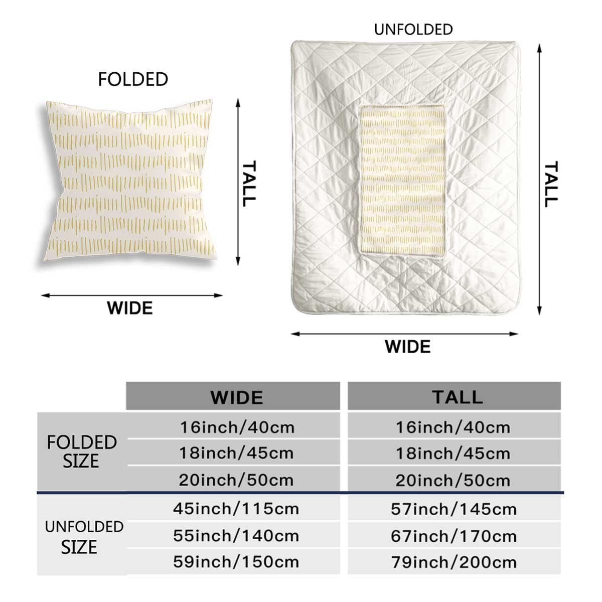 Soft Beige Nordic Travel Blanket & Throw Pillow Set - 18