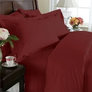 Premium 1500 Thread Count Egyptian Linen Pillowcases - Ultra Soft, Wrinkle & Fade Resistant - King/California King Size (Burgundy) - Luxury Bedding for Hotels, Guest Rooms & Master Suites