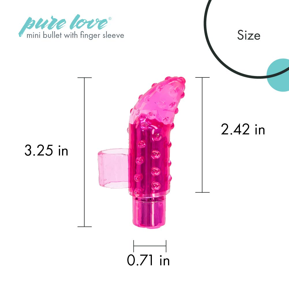 Pure Love Portable Finger Vibrator - Rechargeable & Waterproof Personal Massager for Women, Pink | Perfect for Travel, Relaxation & Intimate Moments