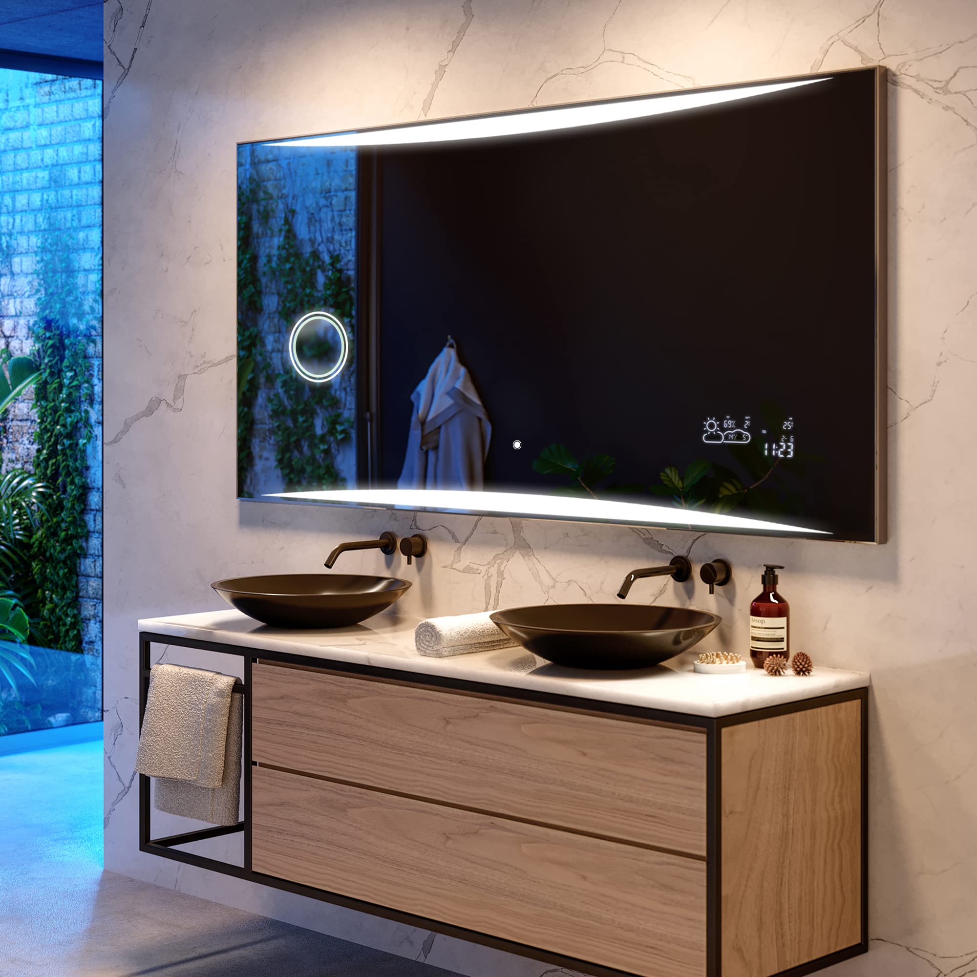 ARTFORMA 70 x 23 Inch LED Bathroom Mirror with Lights - Anti-Fog, Adjustable Illuminated Vanity Mirror for Wall Mounting | Customizable Size & Brightness | Perfect for Modern Bathrooms, Dressing Rooms & Makeup Areas