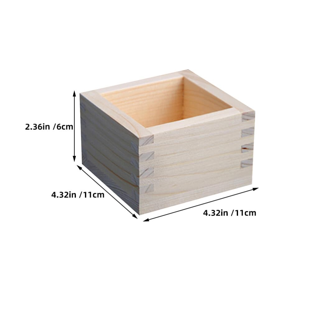 Premium Japanese Sake Cups Set with Square Wooden Storage Box - Traditional Handcrafted Sake Drinking Cups for Authentic Japanese Dining Experience - Perfect for Home Bars, Sushi Nights & Cultural Gift Giving