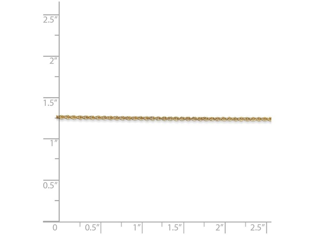 14K Gold 1.1mm Rope Chain Necklace for Women - Dainty & Elegant Jewelry Gift - Perfect for Everyday Wear, Layering & Special Occasions