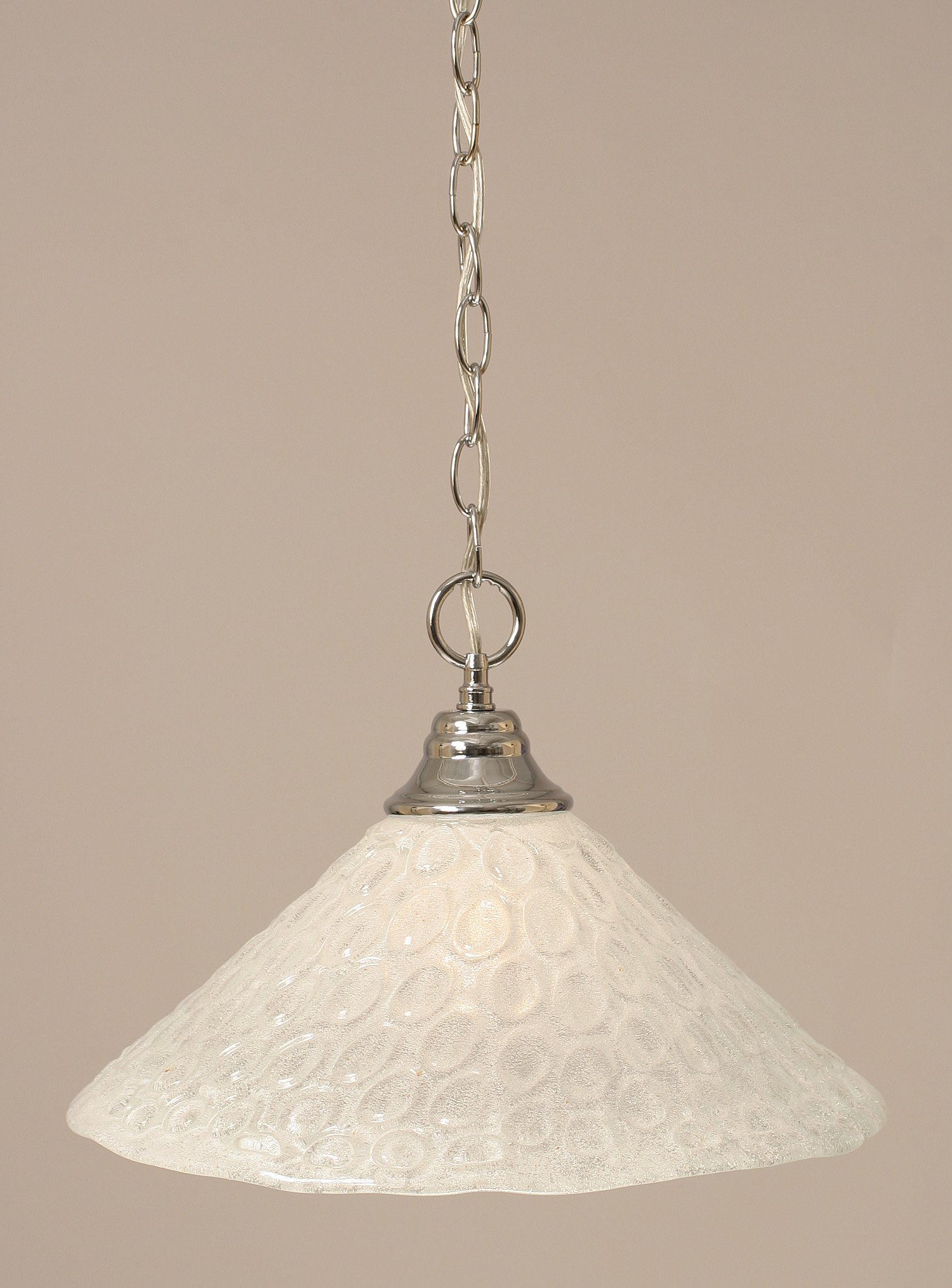 Toltec Lighting 1-Light Chrome Pendant Light Fixture (10-CH-411) - Perfect for Kitchen Island, Dining Room, or Entryway Lighting