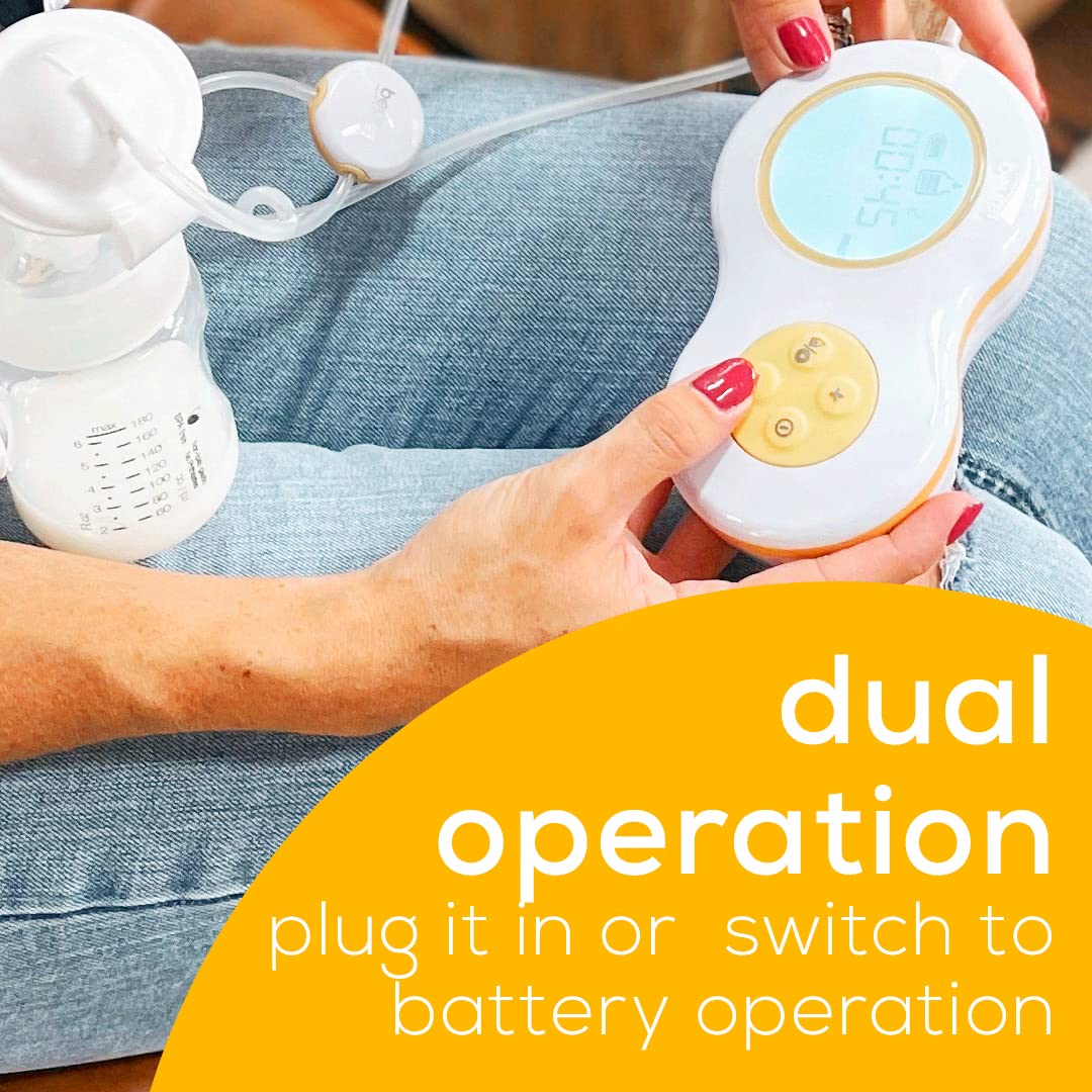 Beurer BY70 Electric Dual Breast Pump - Double Comfortable Pumping, Portable Strong Suction with Travel Tote Bag - Ideal for Busy Moms at Home, Work or Travel