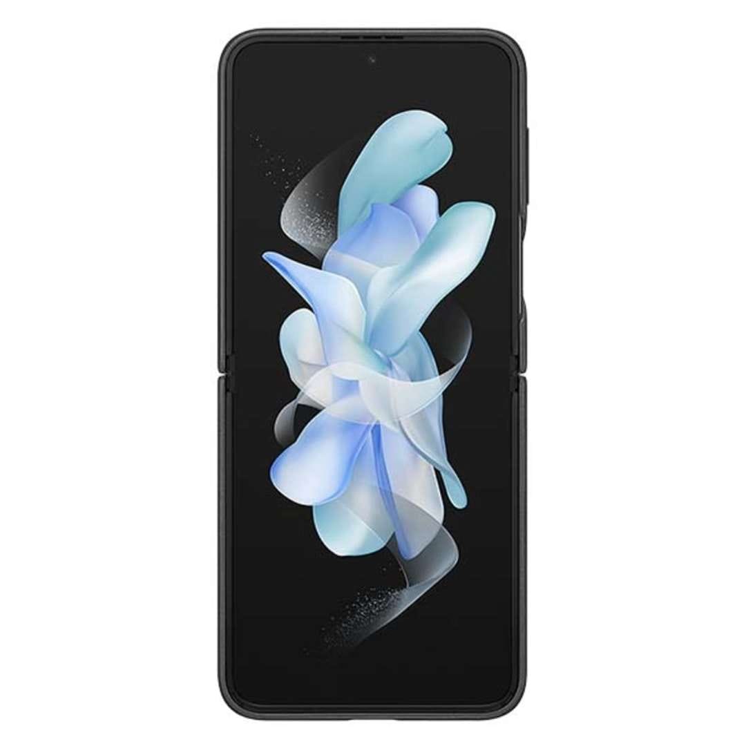 Samsung Galaxy Z Flip 4 Genuine Leather Case - Premium Black Protective Cover for Everyday Use & Travel
