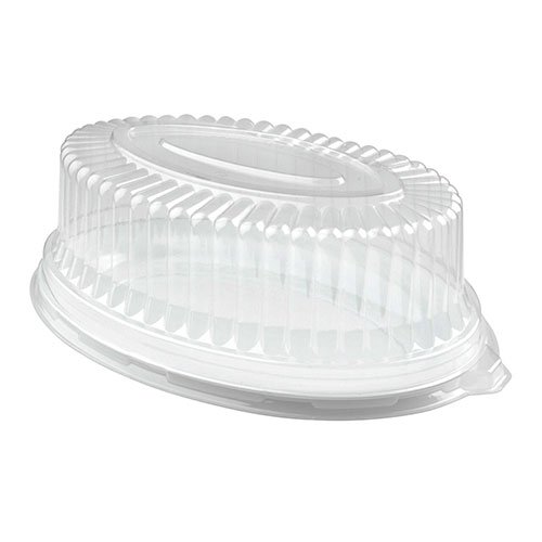 40-Pack Clear Plastic Oval Dome Lids 14