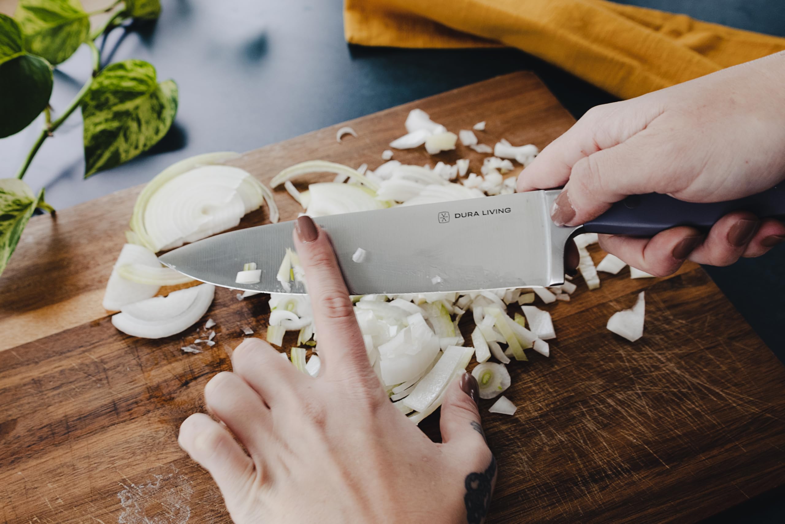 Premium 3-Piece Kitchen Knife Set - Ultra Sharp Forged High Carbon Stainless Steel Blades with 8