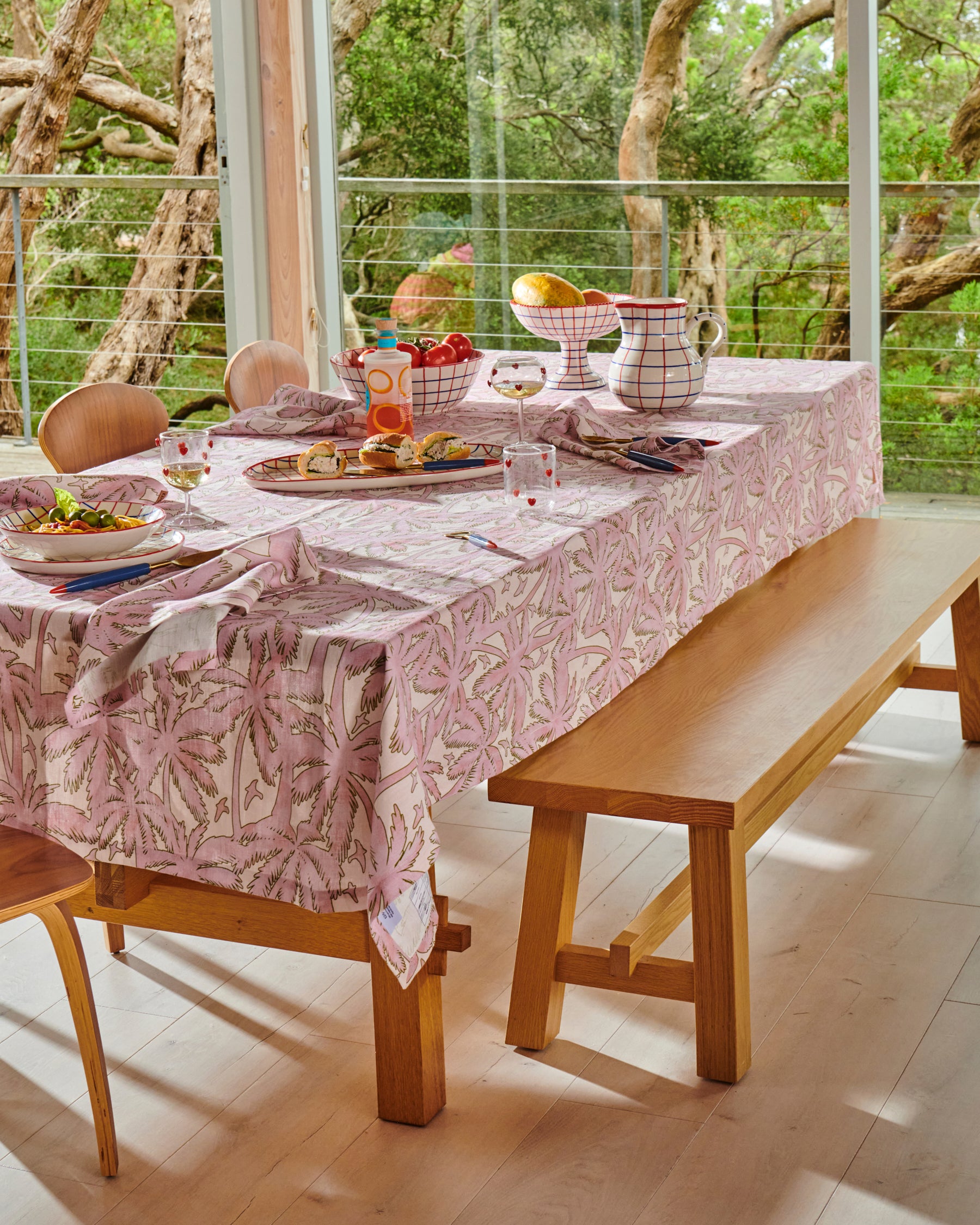 Premium Balmy Palmy Linen Napkin Set - 4-Piece Eco-Friendly Table Linens for Dinner Parties, Weddings & Home Decor