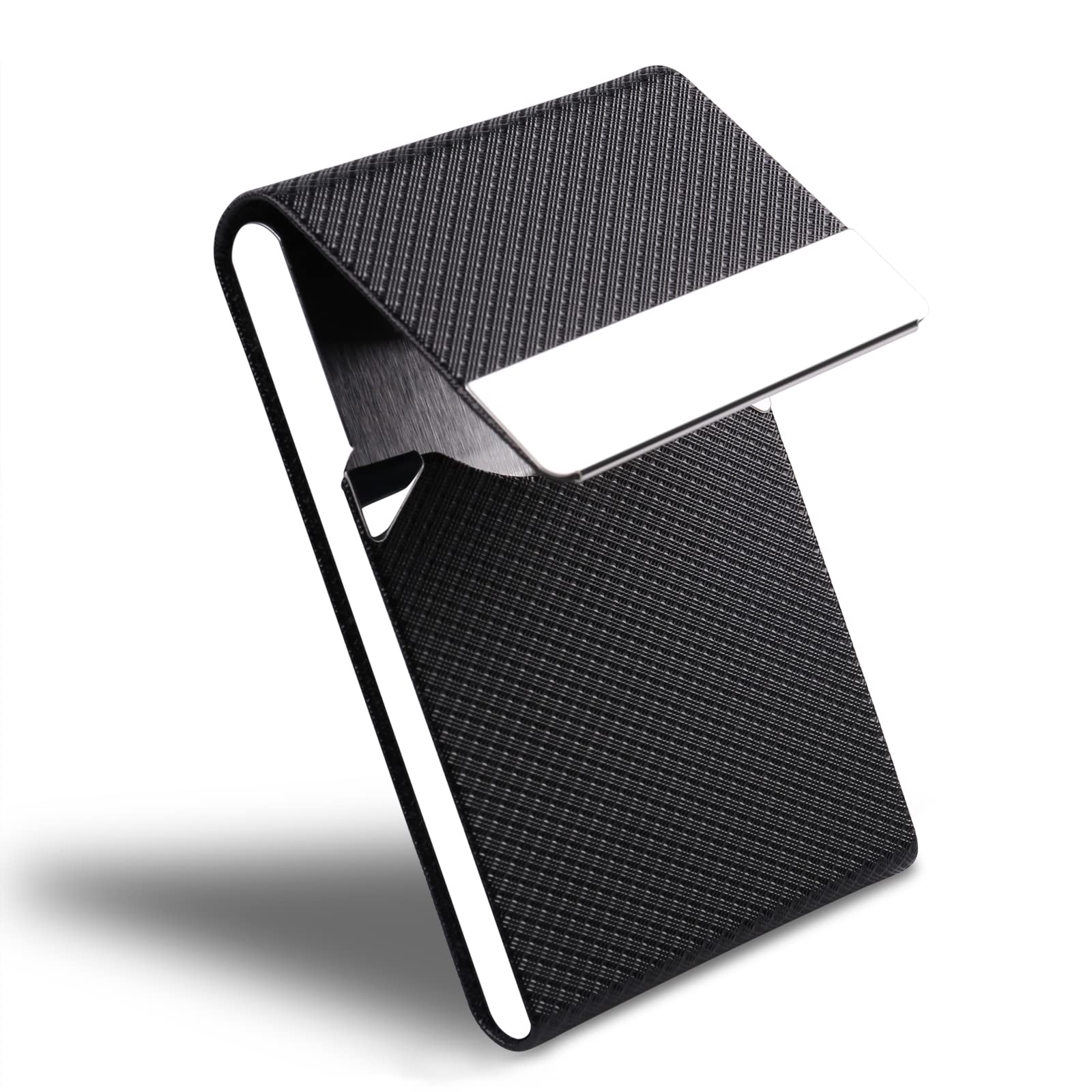 Premium Leather Business Card Holder for Women & Men - Slim RFID Blocking Credit Card Case with Magnetic Closure | Professional Name Card Wallet for Networking, Meetings & Business Events