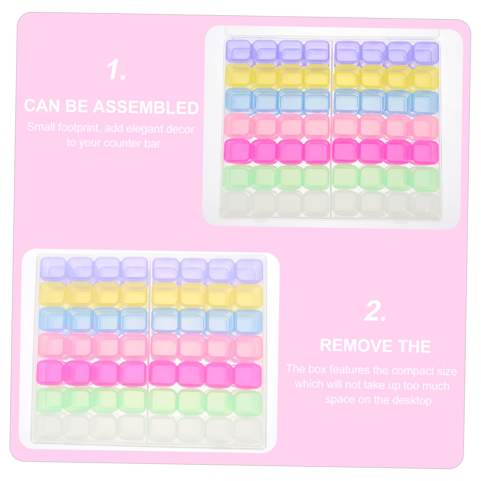 Healeved 112-Compartment Nail Art Organizer - Portable Rhinestone & Nail Tip Storage Box with Exquisite Workmanship | Perfect for Salon Professionals, DIY Nail Artists & Travel Nail Kits