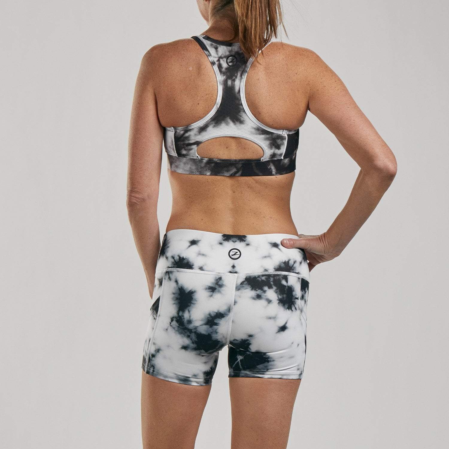 Women's Limited Edition Run Pulse Shorts - Black Tie Dye Athletic Shorts for Running, Yoga & Gym Workouts