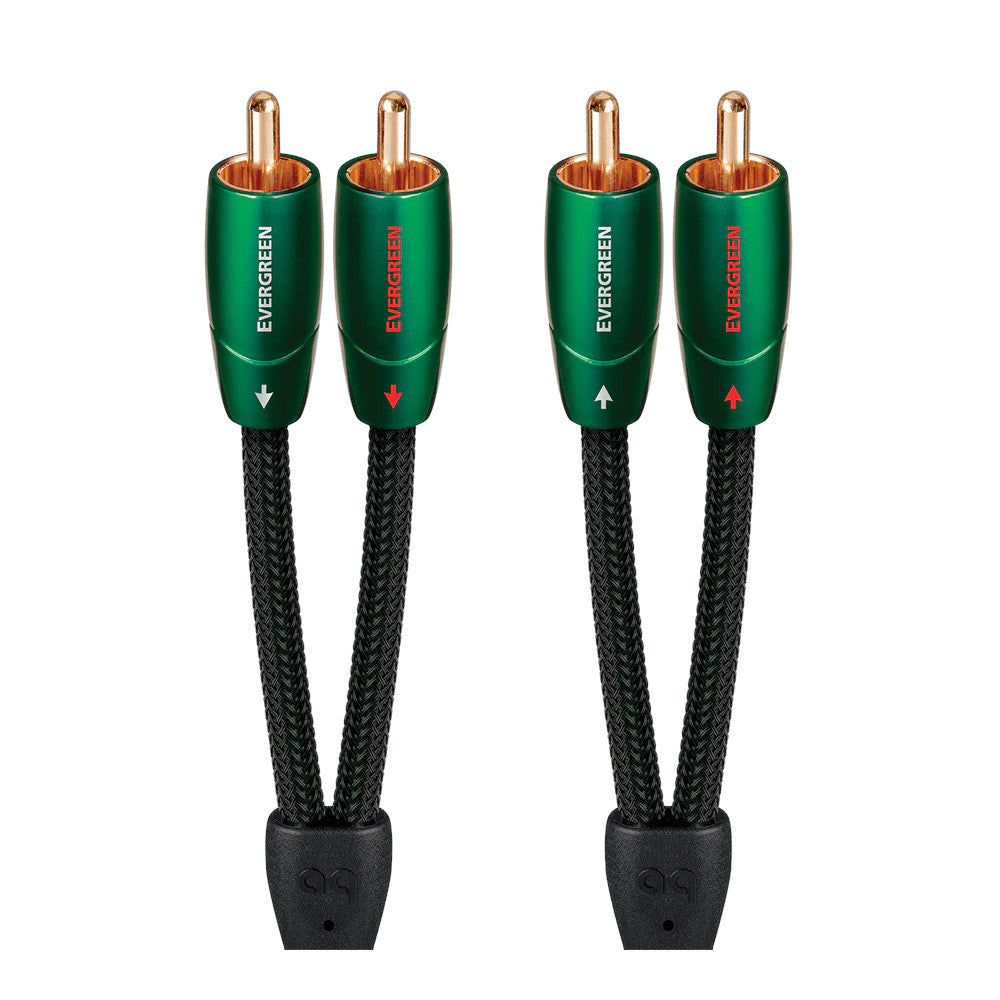 Audioquest Evergreen RCA Stereo Interconnect Cables - High-Quality Audio Cables for Home Theater, Hi-Fi Systems & Professional Audio Equipment
