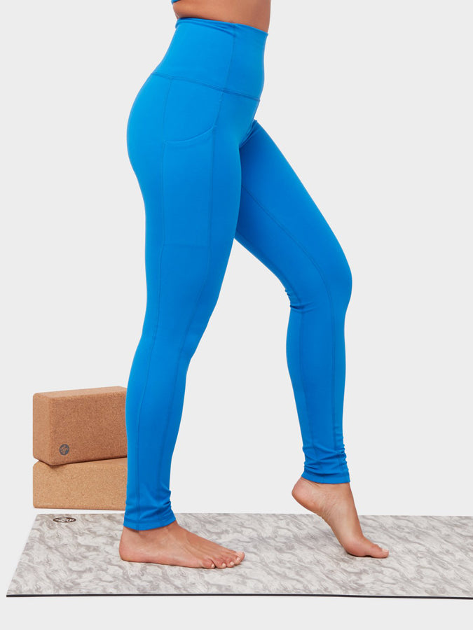 Manduka Renew High Rise Women's Yoga Leggings - Breathable Workout Pants for Pilates, Running & Gym - Premium Comfort & Performance Activewear