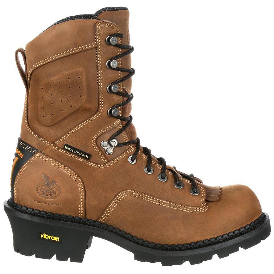 Comfort Core Logger Waterproof Work Boots for Men - Durable Slip Resistant Safety Shoes for Construction, Hiking & Outdoor Work