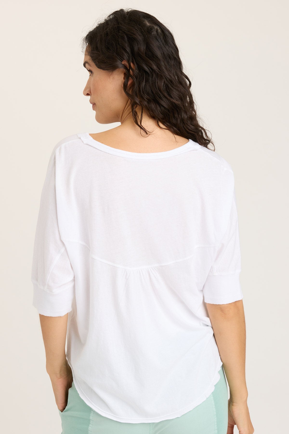 Gardiner Banded Sleeve Top 2.0 - Women's Fashion T-Shirt with Stylish Sleeve Bands | Perfect for Casual Wear, Workout & Everyday Outfits