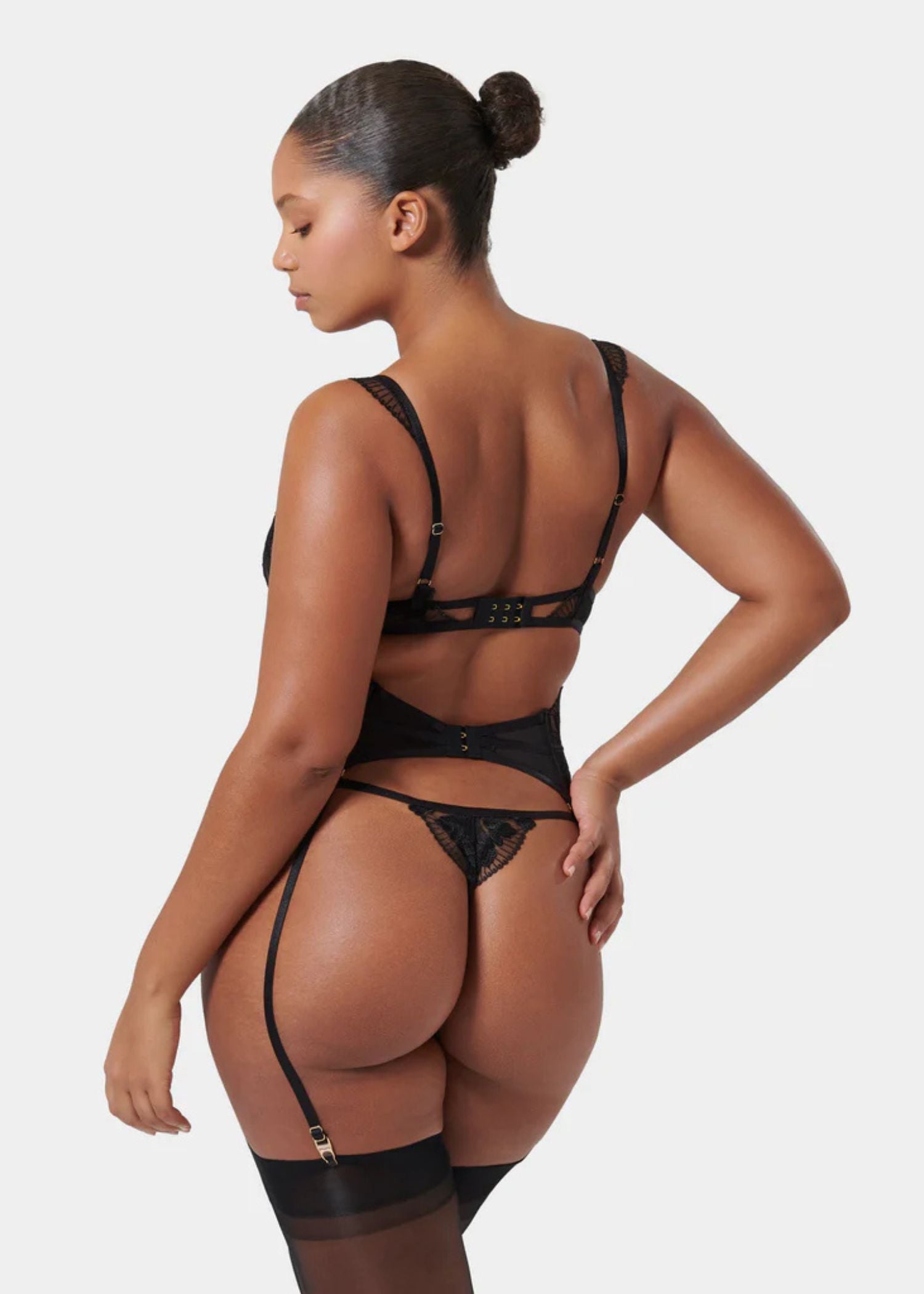 Gabriella Wired Bra for Women - Comfortable Underwire Support Bra in Black - Perfect for Everyday Wear, Workout & Lounge