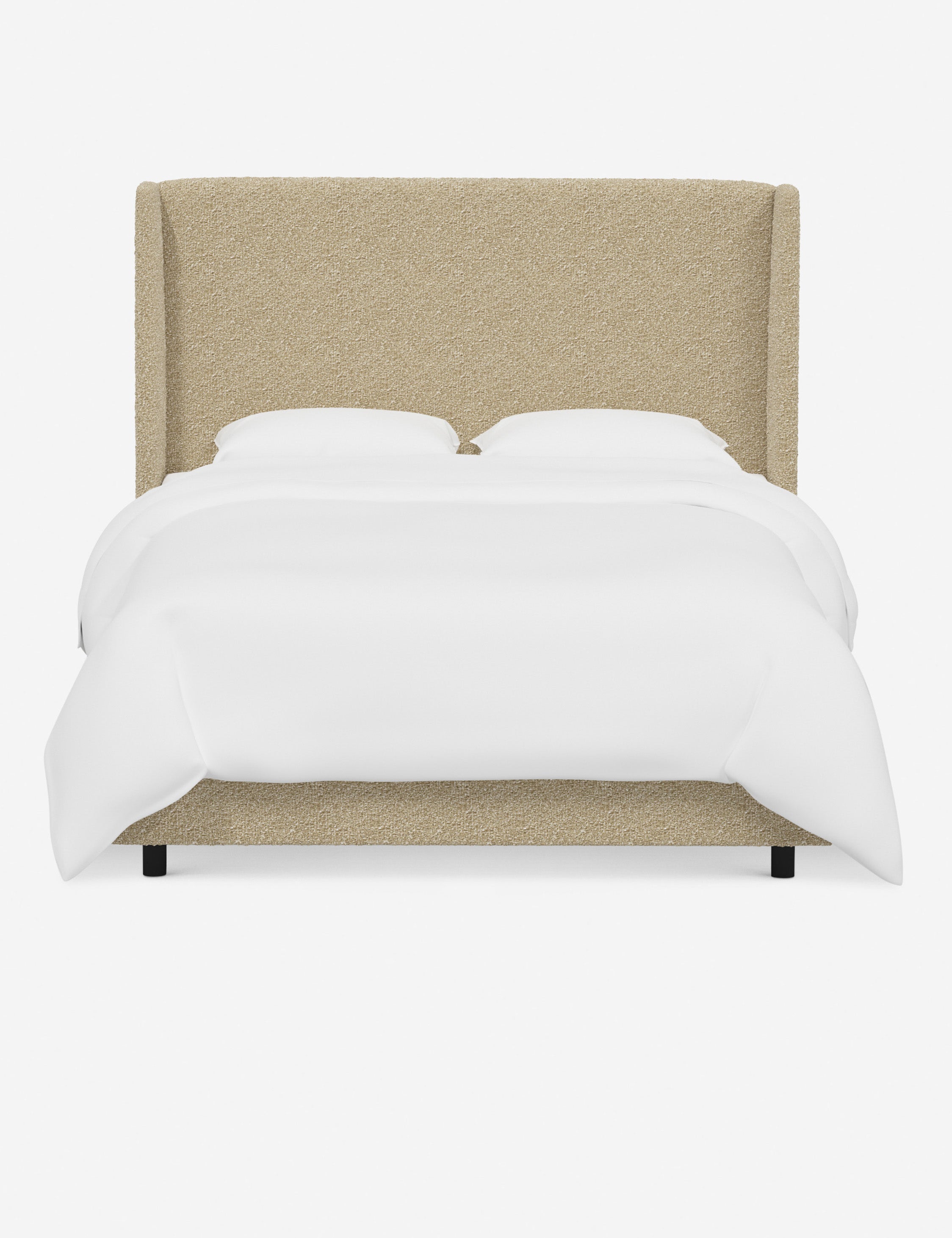 Adara Queen Size Bed Frame with Upholstered Headboard - Modern Platform Bed for Bedroom, Living Room & Guest Room