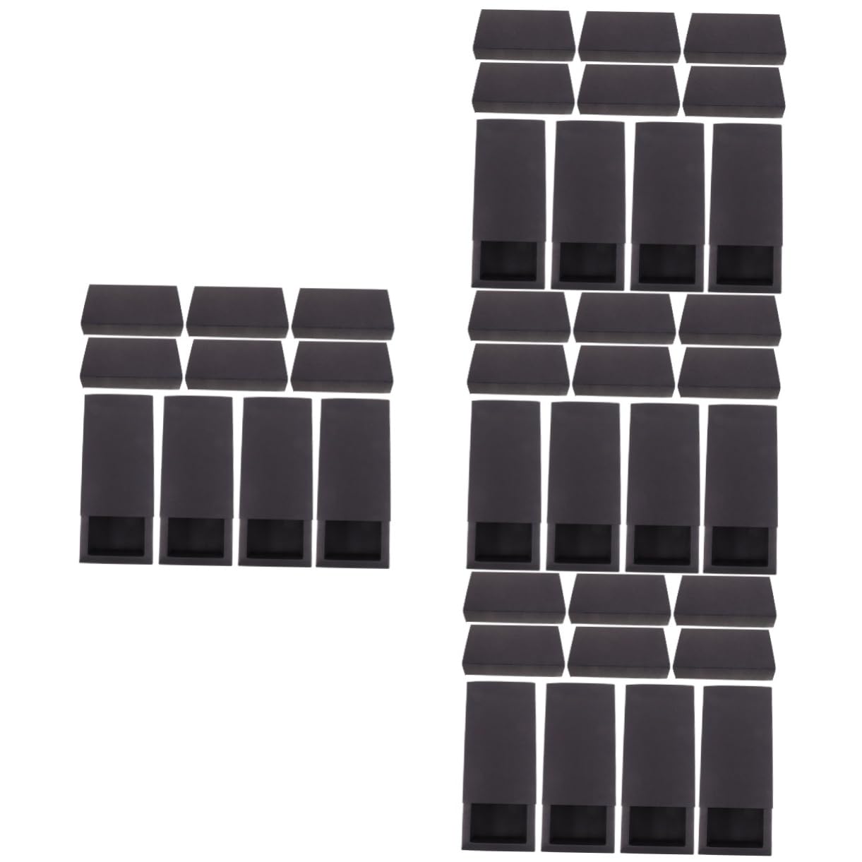 GLEAVI 48-Piece Kraft Paper Drawer Box Set - Black Scented Tea Gift Packaging Organizer | Perfect for Jewelry, Tea Bags, Spices & Small Item Storage