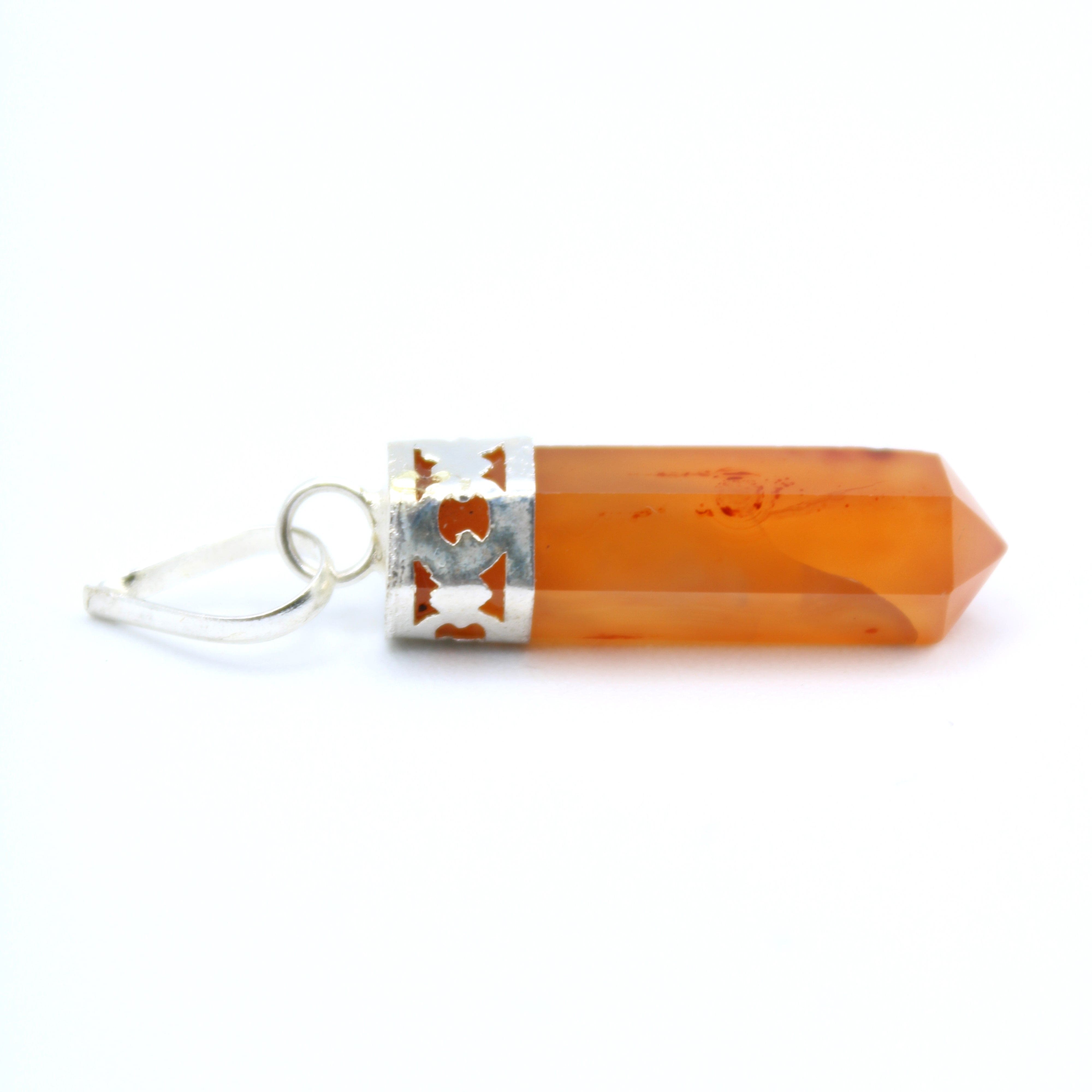 Natural Carnelian Gemstone Pendant Necklace for Women - Healing Crystal Jewelry for Energy, Confidence & Motivation - Perfect for Meditation, Yoga & Spiritual Gifts