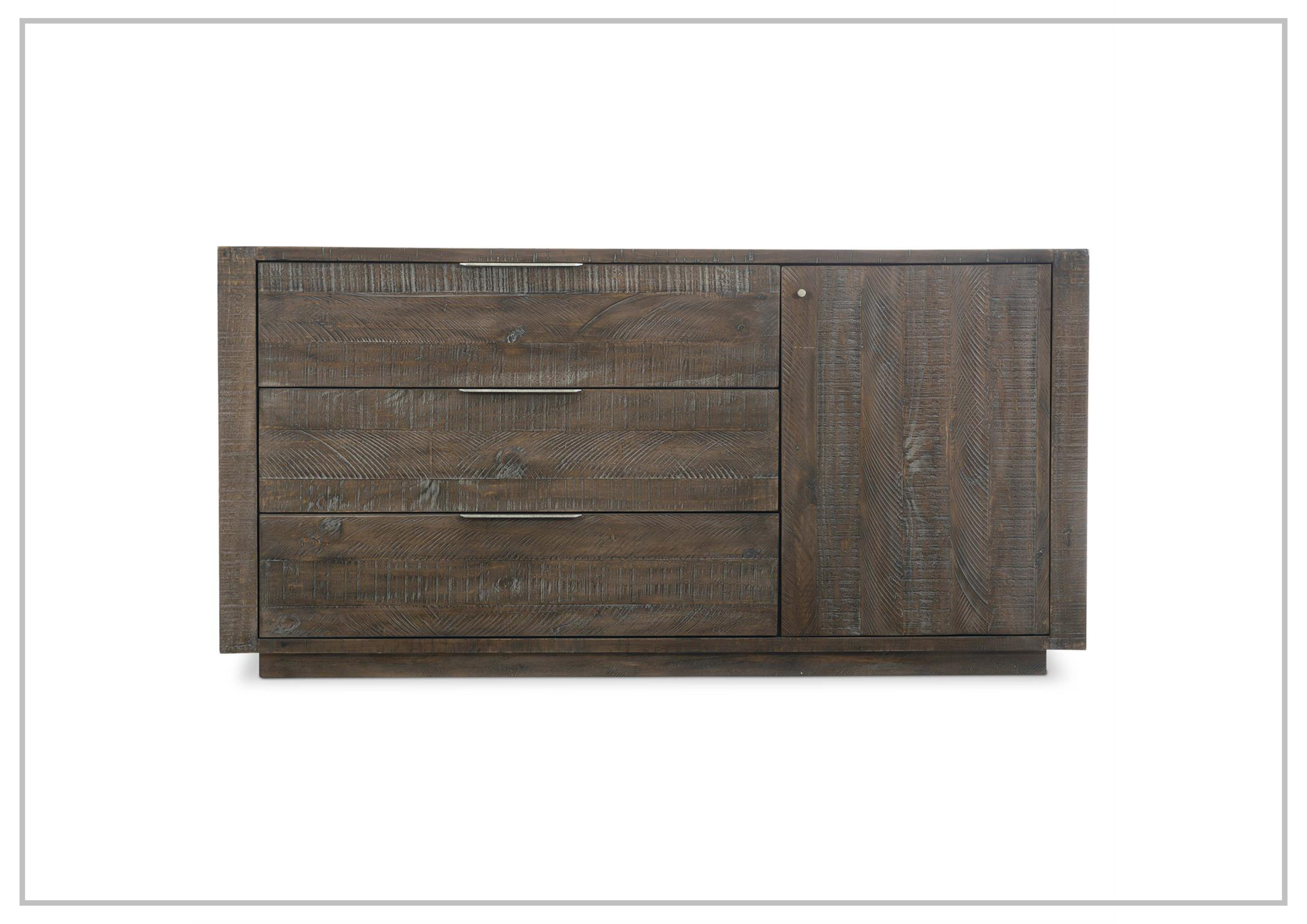 Bernhardt Payson 64-Inch Wide 3-Drawer Buffet Sideboard - Modern Dining Room Storage Cabinet for China, Linens & Entertaining