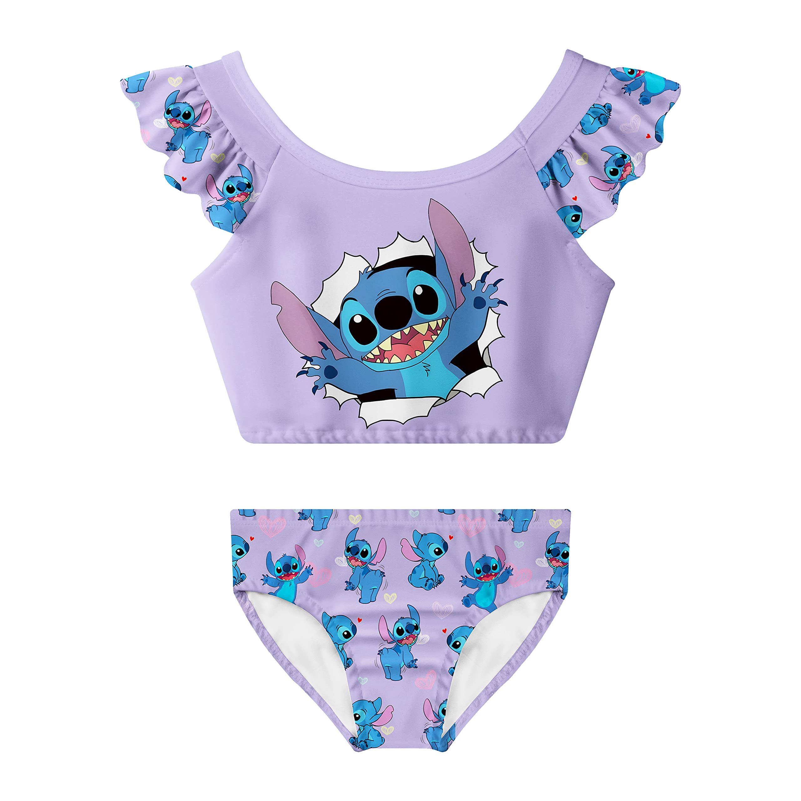 Cute Girls Swimsuits for Beach & Pool - Floral Printed Bathing Suits for 6-14 Year Olds | Perfect for Summer Vacation, Swimming Lessons & Family Outings