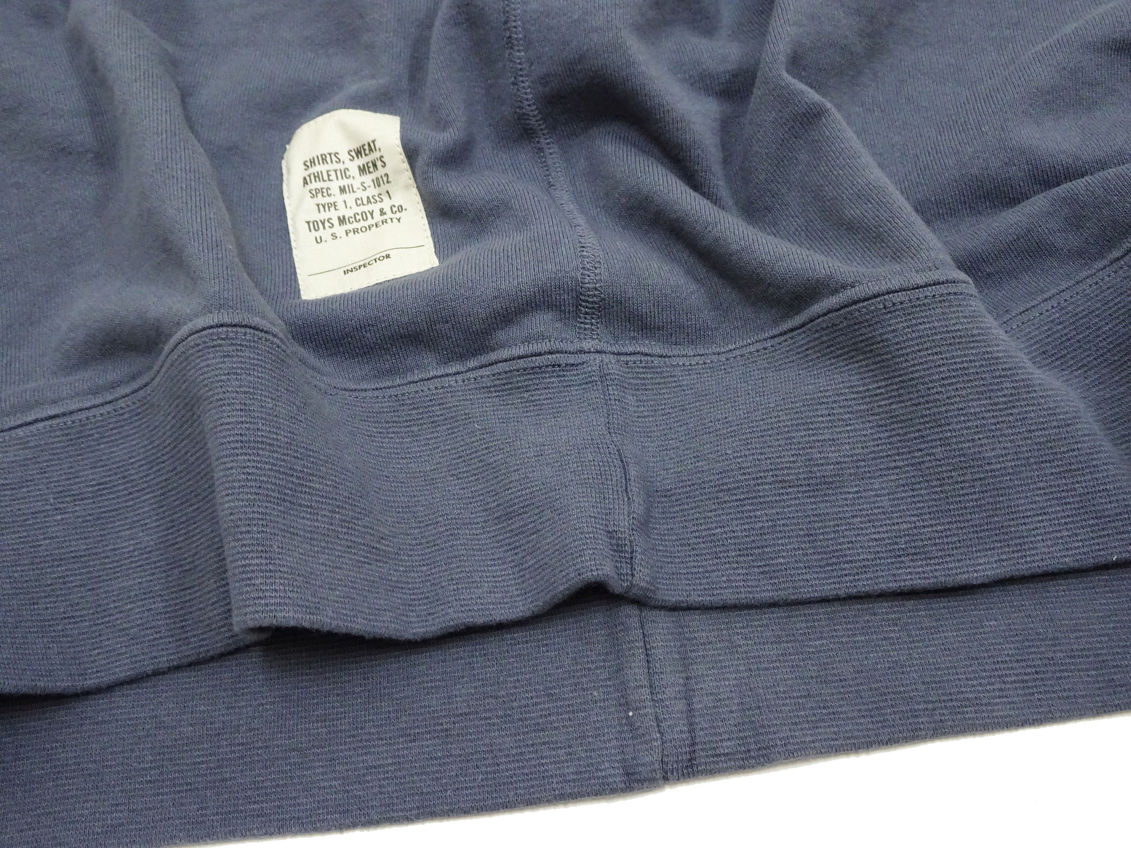 TOYS McCOY Men's Plain Short Sleeve Sweatshirt - Solid Color French Terry Fabric Tee Shirt (TMC2429-120 Faded Blue) | Casual Wear, Street Style & Everyday Comfort