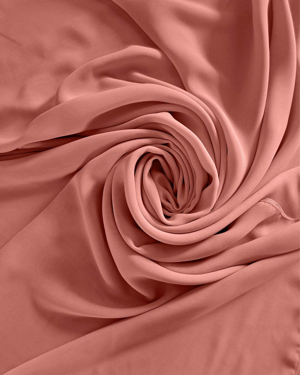 Premium Salmon Pink Chiffon Hijab Scarf - Lightweight Muslim Headscarf for Women, Breathable & Elegant - Perfect for Daily Wear, Prayer, and Special Occasions